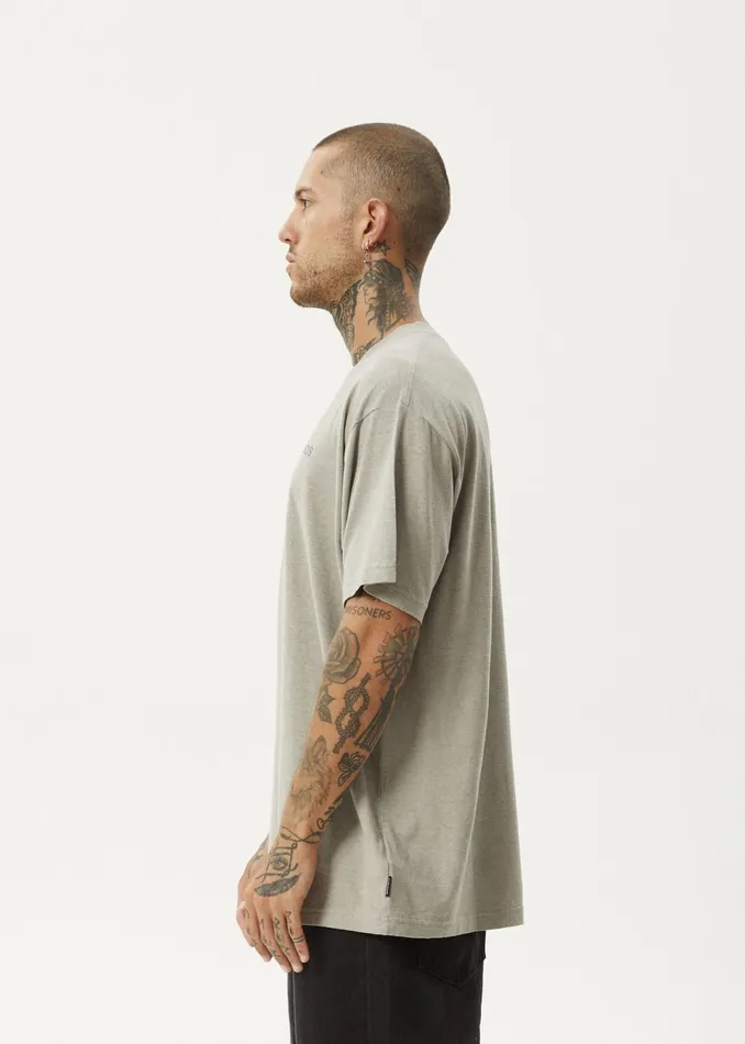 Men TShirts Afends AFENDS Mens Staple 8211 Boxy Fit Tee 8211 Olive