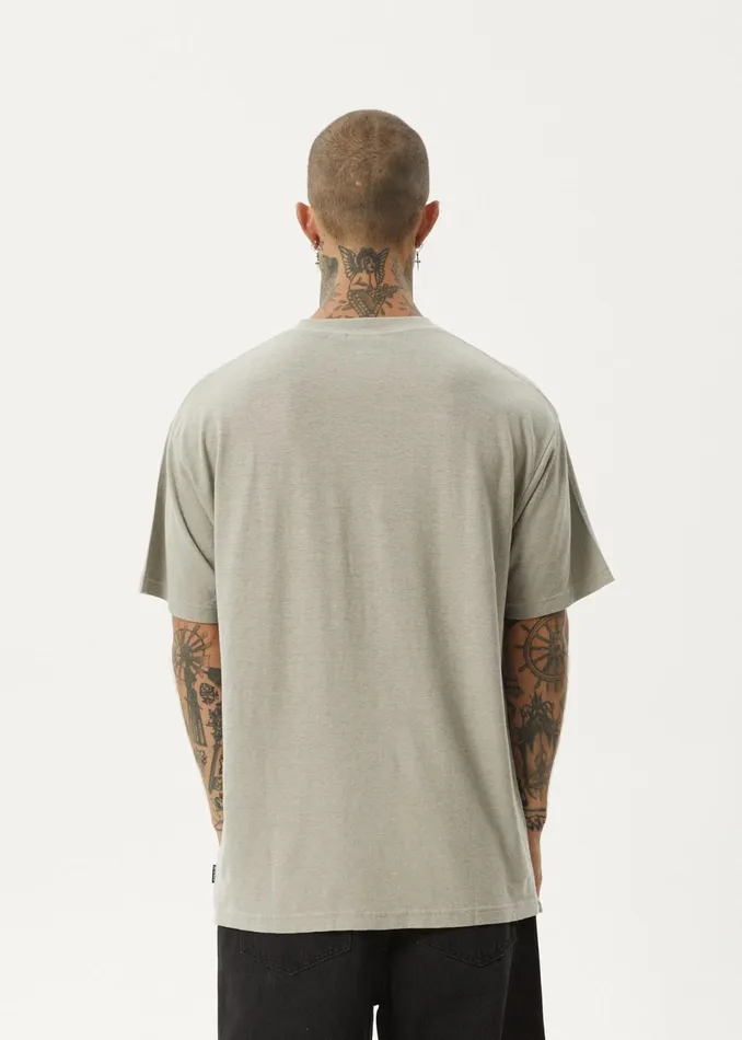 Men TShirts Afends AFENDS Mens Staple 8211 Boxy Fit Tee 8211 Olive