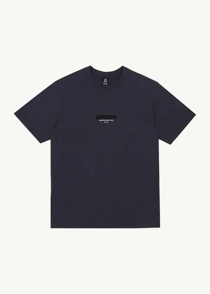 Men TShirts Afends AFENDS Mens Vinyl 8211 Retro Fit Tee 8211 Charcoal