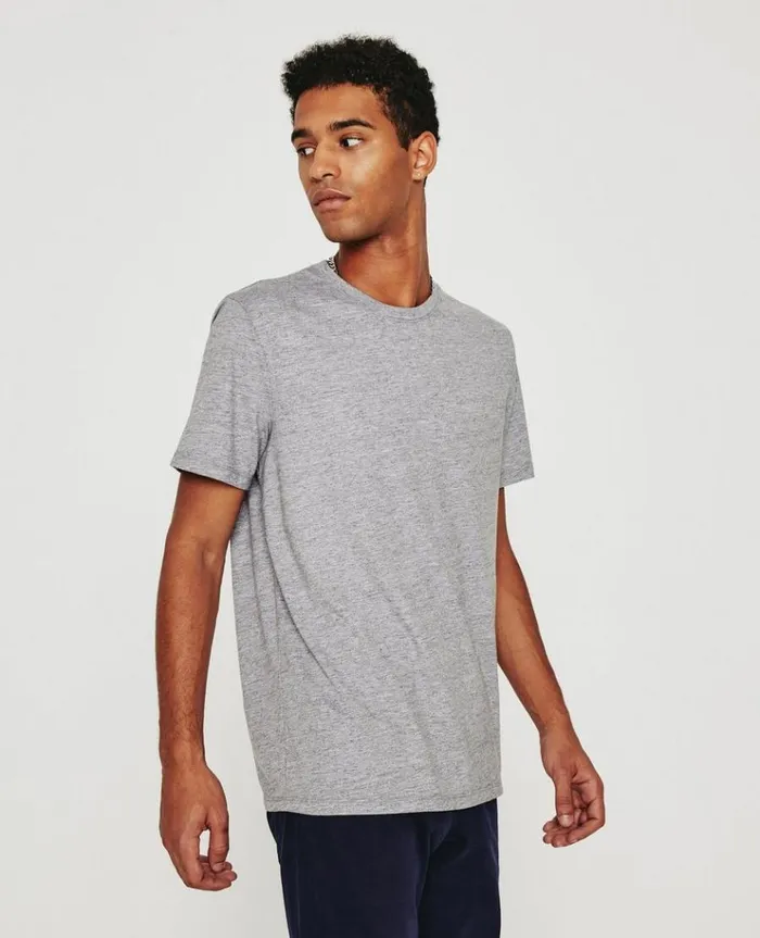 Men Tees AG Jeans Bryce Crew Heather Grey Men Tees AG Jeans Bryce Crew Heather Grey