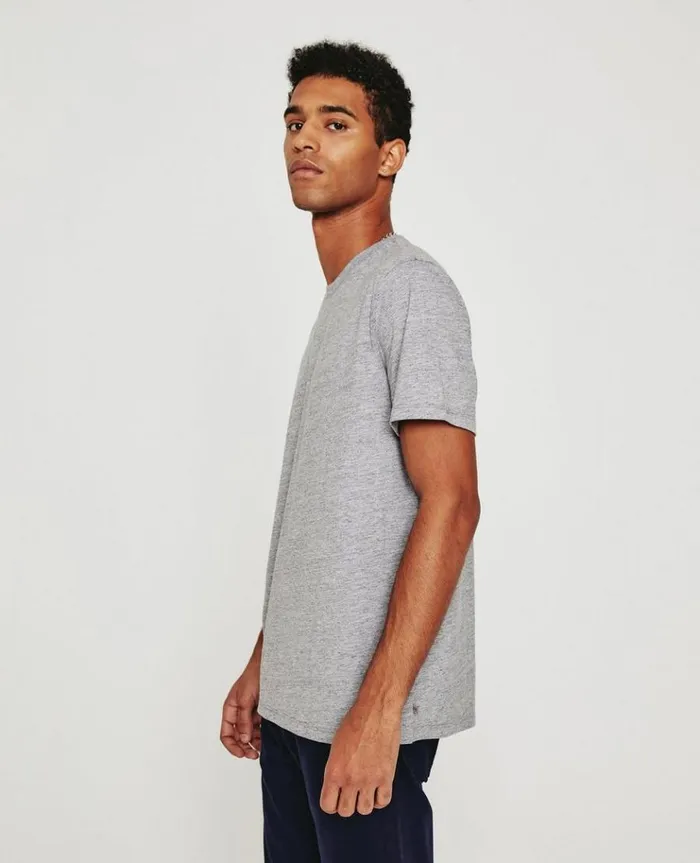 Men Tees AG Jeans Bryce Crew Heather Grey Men Tees AG Jeans Bryce Crew Heather Grey