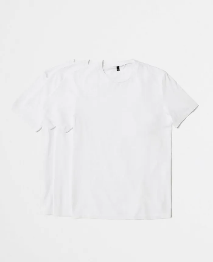 Men Tees AG Jeans Bryce Crew Pack Essential True White Men Tees AG Jeans Bryce Crew Pack Essential True White