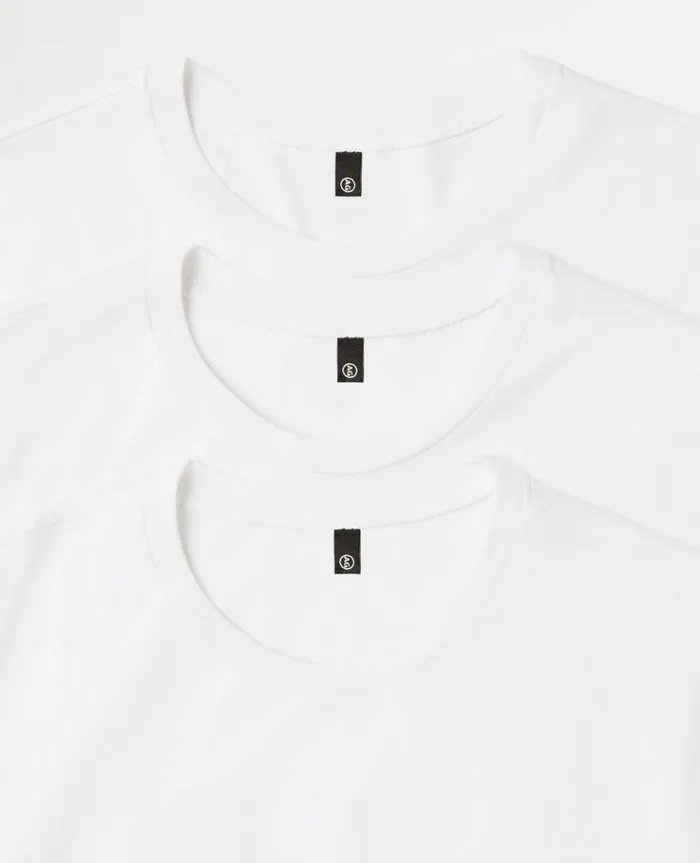 Men Tees AG Jeans Bryce Crew Pack Essential True White Men Tees AG Jeans Bryce Crew Pack Essential True White