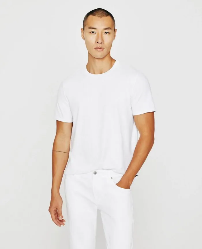Men Tees AG Jeans Bryce Crew Pack Essential True White Men Tees AG Jeans Bryce Crew Pack Essential True White