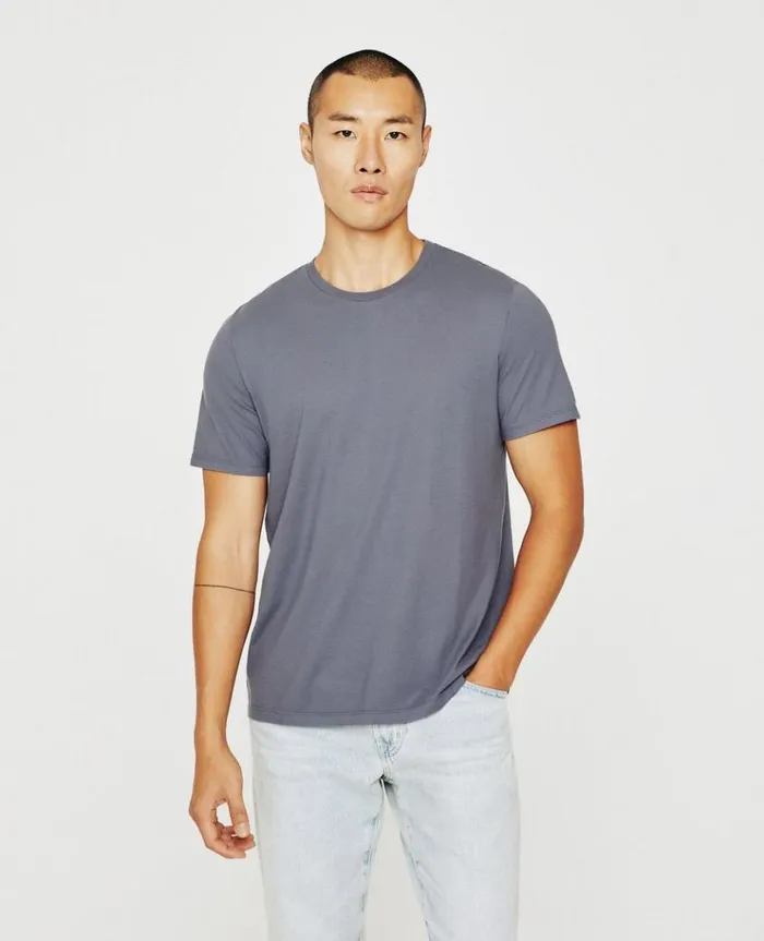 Men Tees AG Jeans Bryce Crew Slate Sky