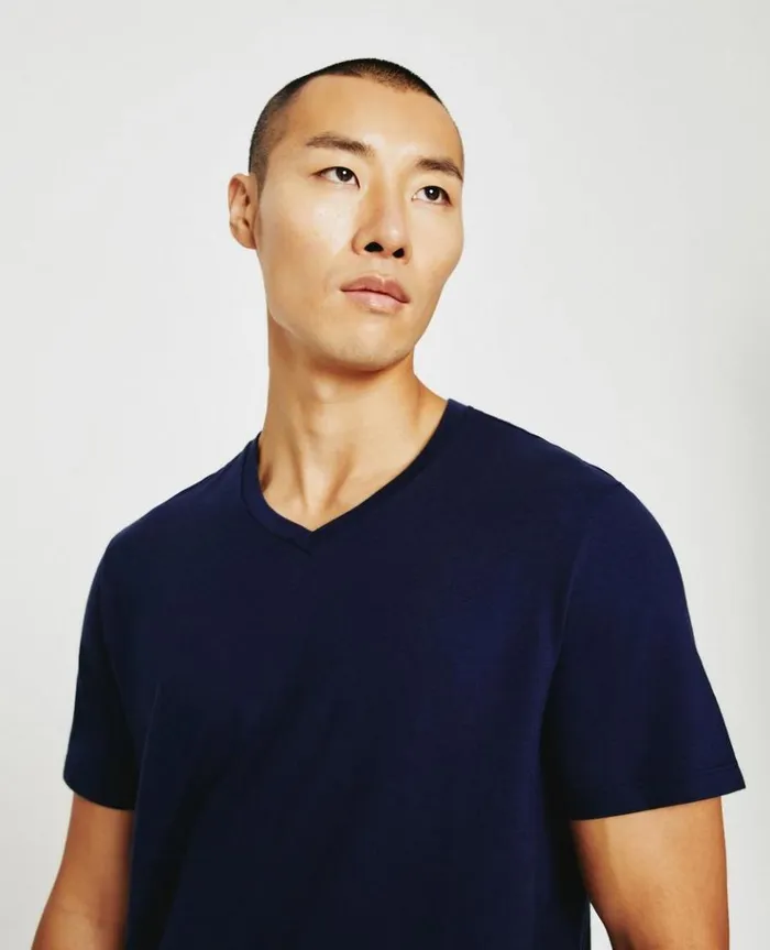 Men Tees AG Jeans Bryce Vee Deep Navy Men Tees AG Jeans Bryce Vee Deep Navy