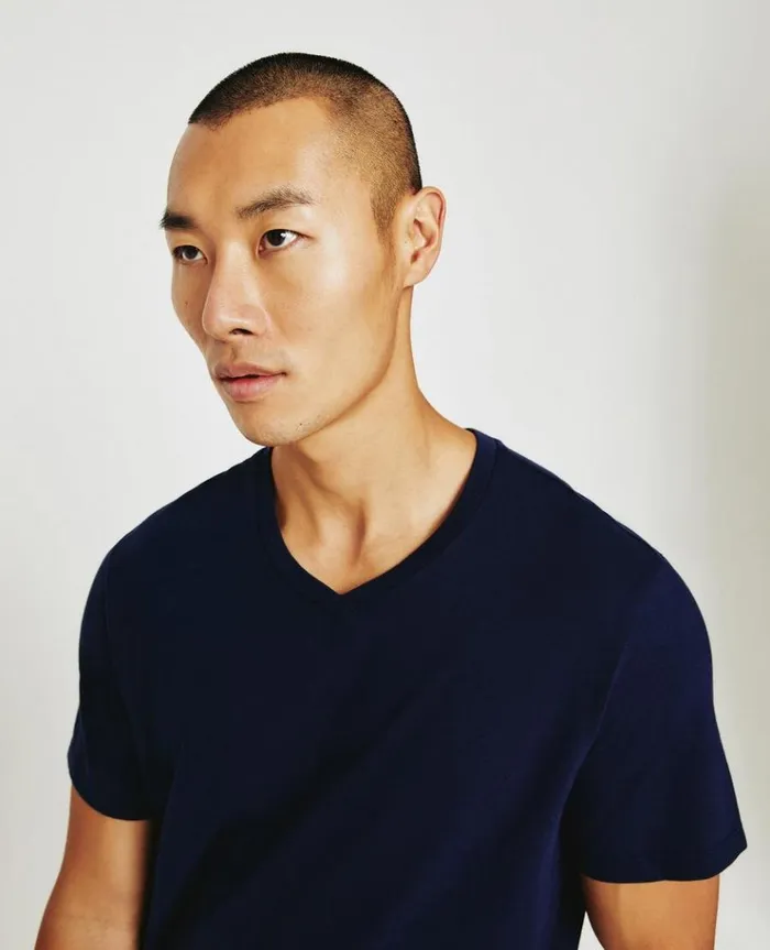 Men Tees AG Jeans Bryce Vee Deep Navy Men Tees AG Jeans Bryce Vee Deep Navy