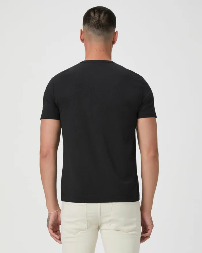 Men Tees PAIGE Harwood Short Sleeve Henley 8211 Black Men Tees PAIGE Harwood Short Sleeve Henley 8211 Black