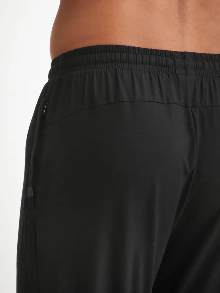 Men Track Pants Basel Micro Modal Stretch Black Derek Rose Casual Pants