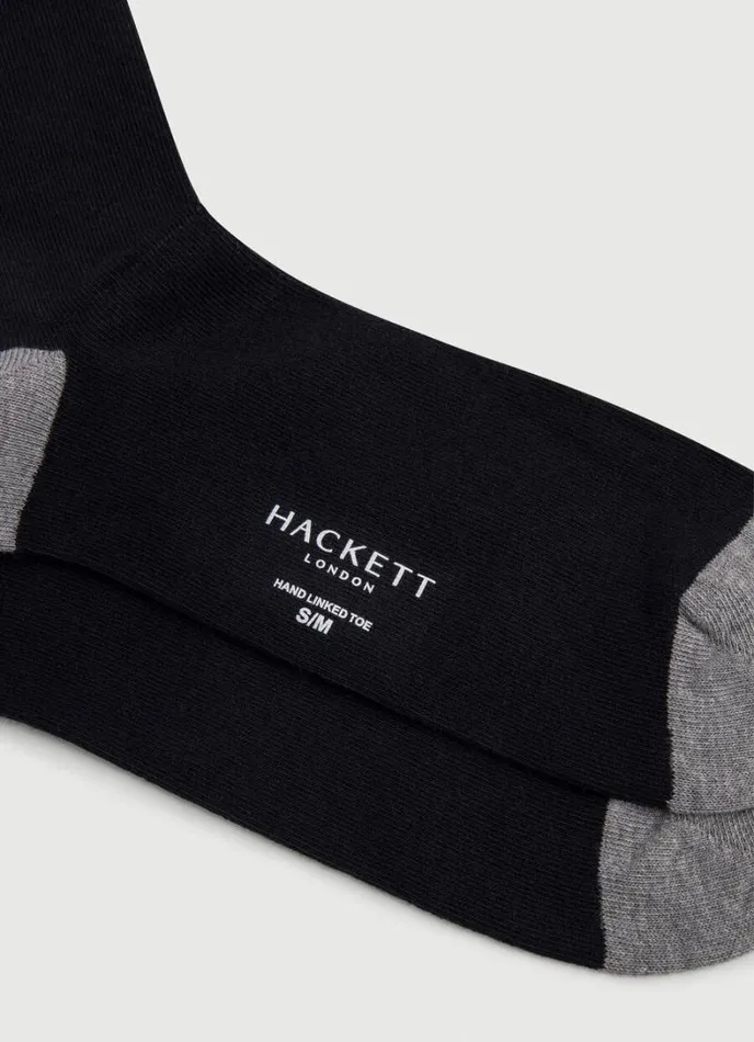 Men TwoTone Socks Black Hackett London Socks and Underwear