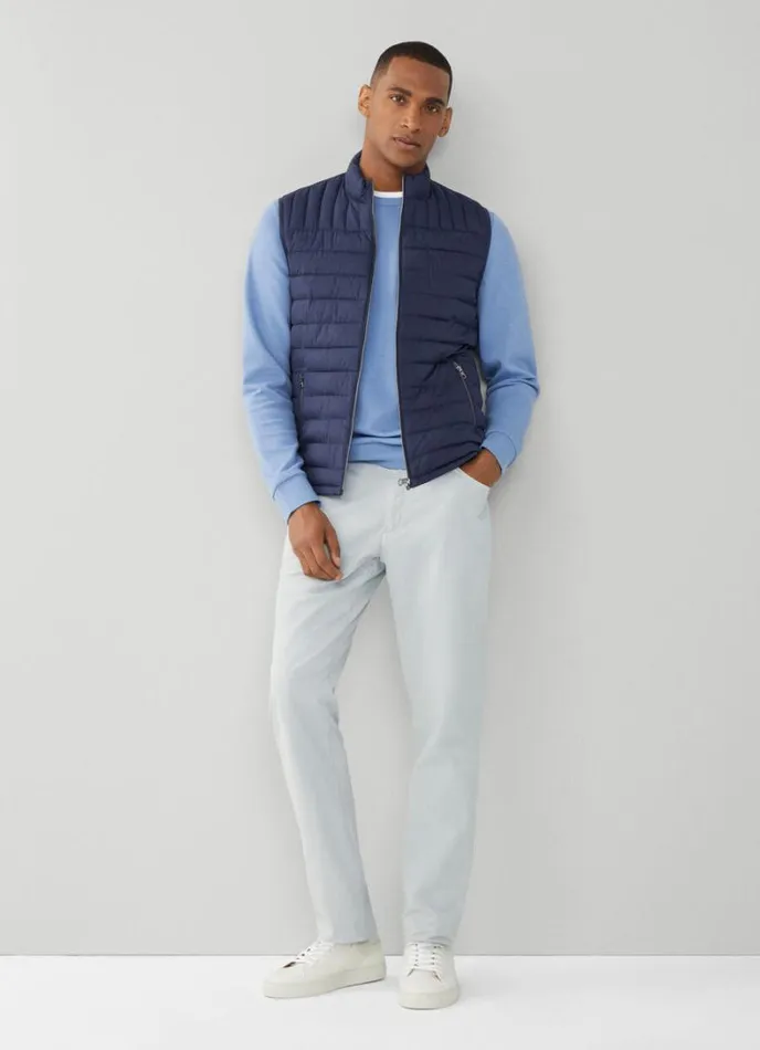 Men Ultralight Padded Gilet Navy Blazer Hackett London Coats and Jackets
