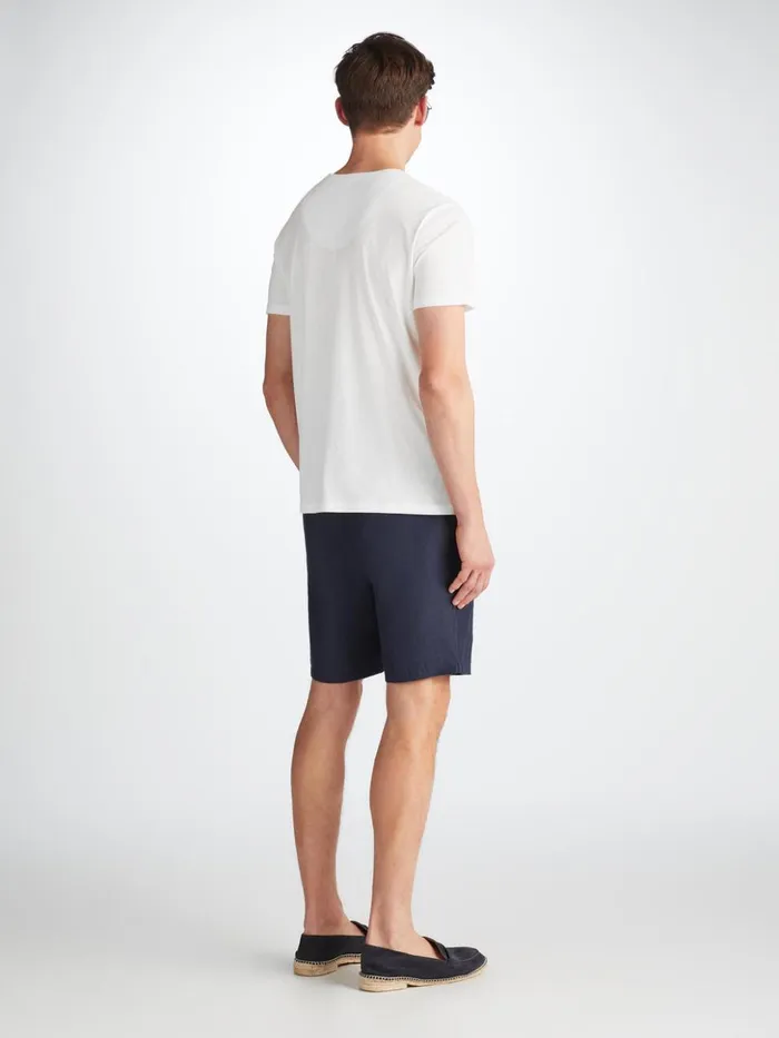 Men VNeck TShirt Riley Pima Cotton White Derek Rose Short Sleeve TShirts