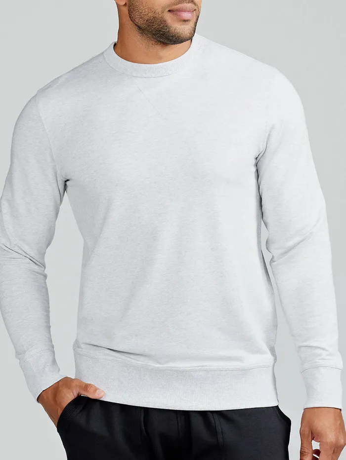 Men Varsity French Terry Sweatshirt Tasc Performance Long Sleeve TShirts