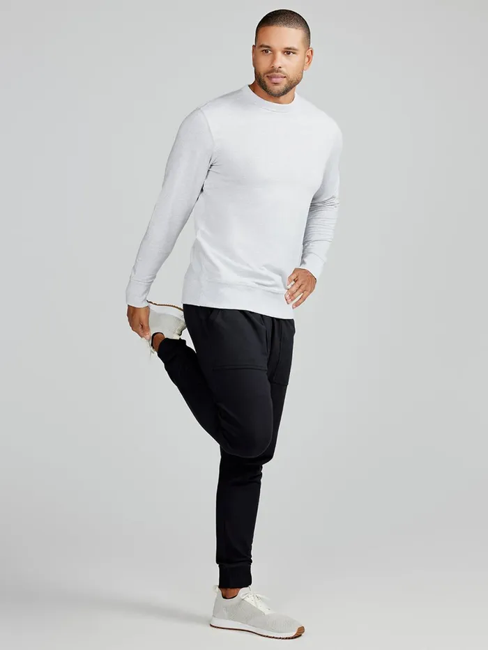 Men Varsity French Terry Sweatshirt Tasc Performance Long Sleeve TShirts