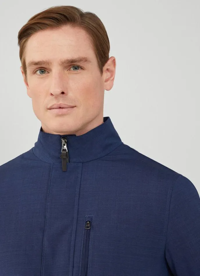 Men WaterResistant Field Jacket Blue Hackett London Coats and Jackets