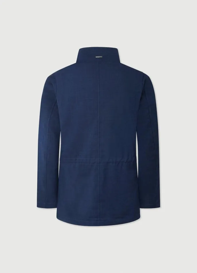 Men WaterResistant Field Jacket Blue Hackett London Coats and Jackets
