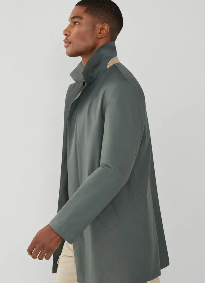 Men WaterResistant Mac Khaki Hackett London Coats and Jackets