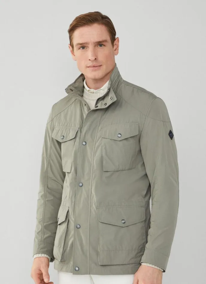 Men WaterResistant Velospeed Jacket Khaki Hackett London Coats and Jackets