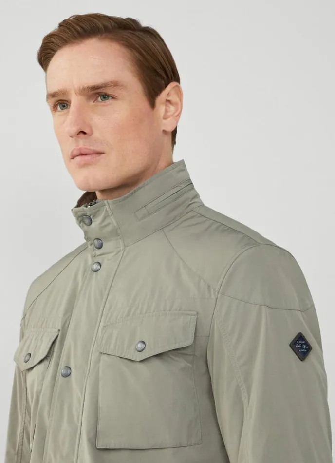Men WaterResistant Velospeed Jacket Khaki Hackett London Coats and Jackets