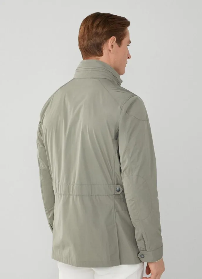 Men WaterResistant Velospeed Jacket Khaki Hackett London Coats and Jackets