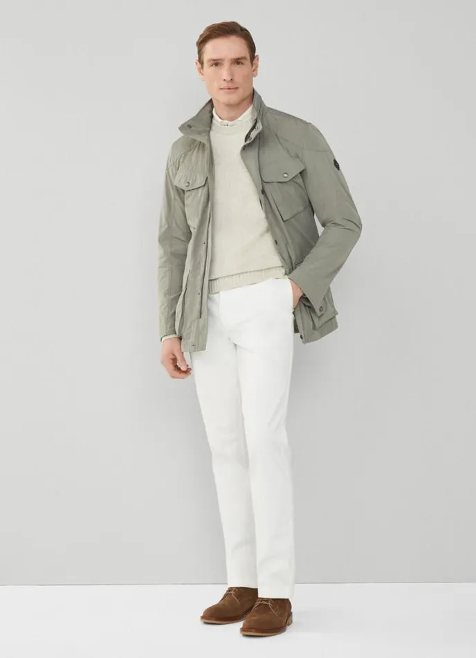 Men WaterResistant Velospeed Jacket Khaki Hackett London Coats and Jackets