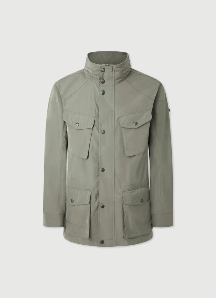Men WaterResistant Velospeed Jacket Khaki Hackett London Coats and Jackets