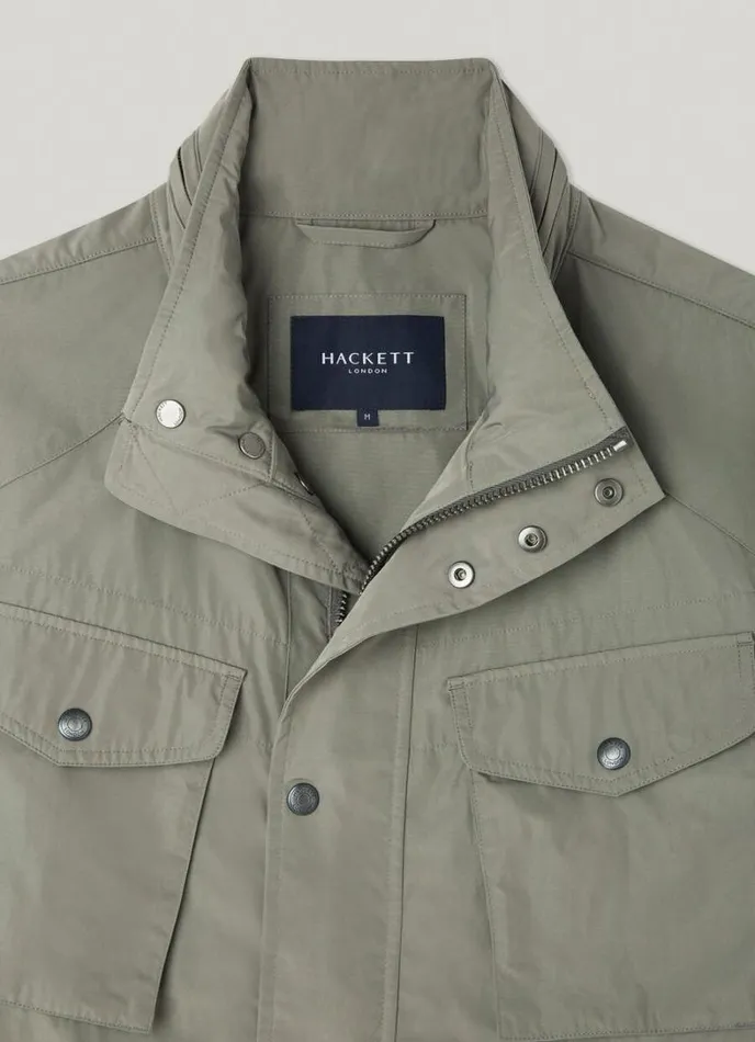Men WaterResistant Velospeed Jacket Khaki Hackett London Coats and Jackets