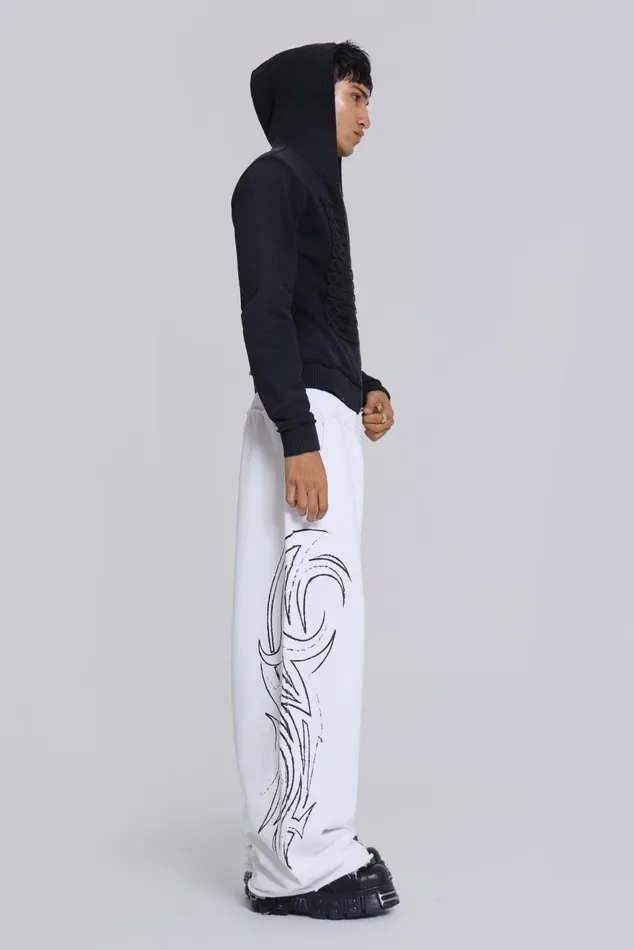 Men White Blade Joggers Jaded London Loungewear