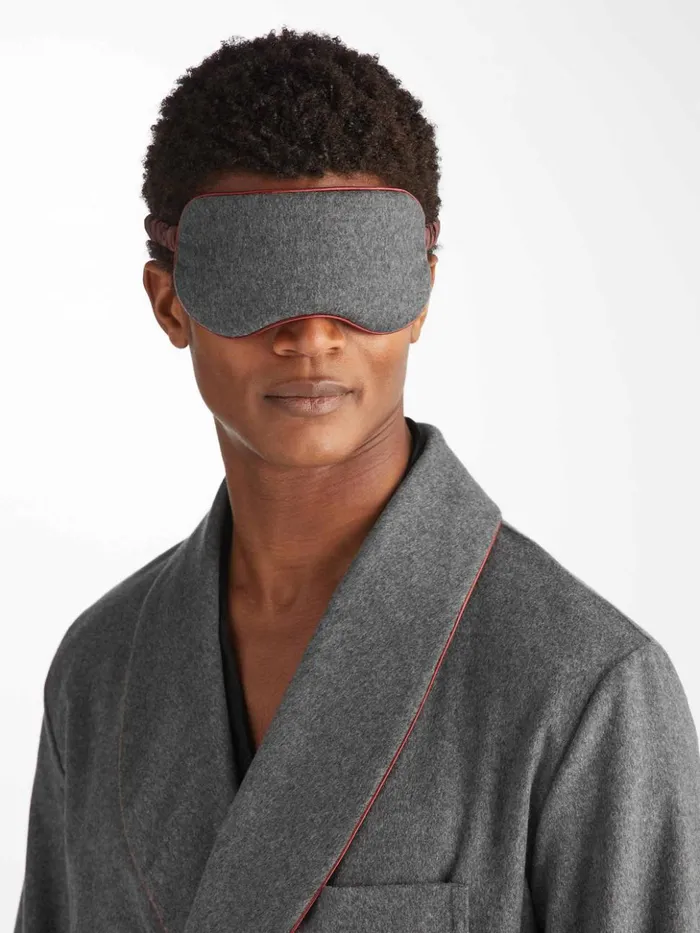 MenWomen Eye Mask Duke Cashmere Charcoal Derek Rose Eye Masks