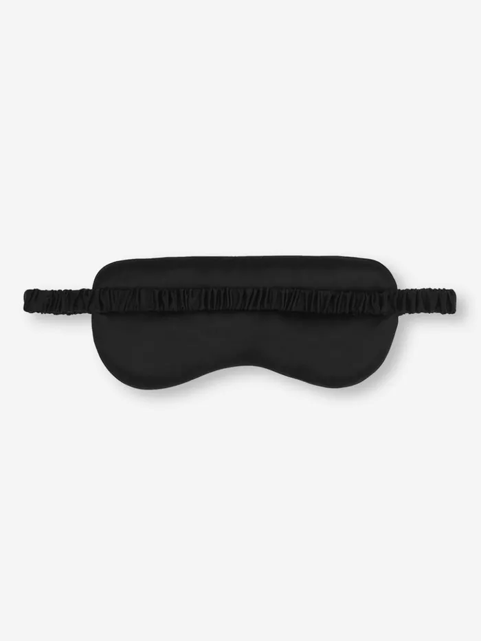 MenWomen Eye Mask Verona 67 Silk Satin Black Derek Rose Eye Masks