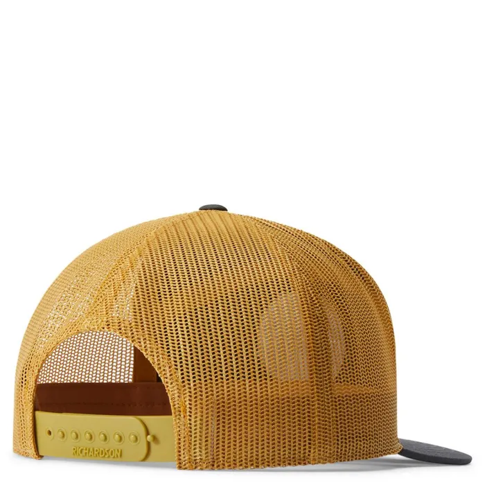 MenWomen Hats Danner Danner Trucker Cap Charcoalold Gold 8211 Mountain Patch