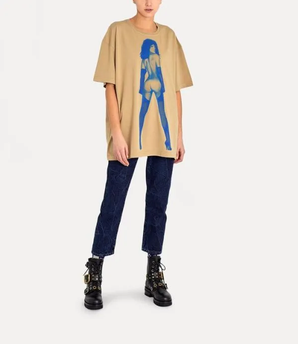 MenWomen Oversized PinUp TShirt Lark Viviennewestwood Sweatshirts And TShirts