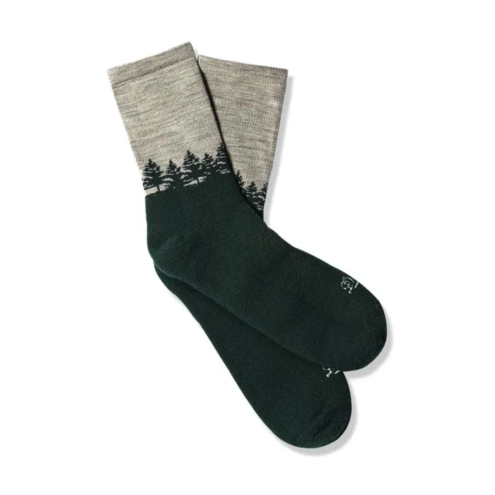MenWomen Socks Danner Danner Merino Midweight Hiking Socks 34 Crew 8211 Greengray