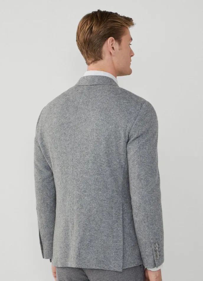 Men Woven Knit Blazer Grey Hackett London Blazers