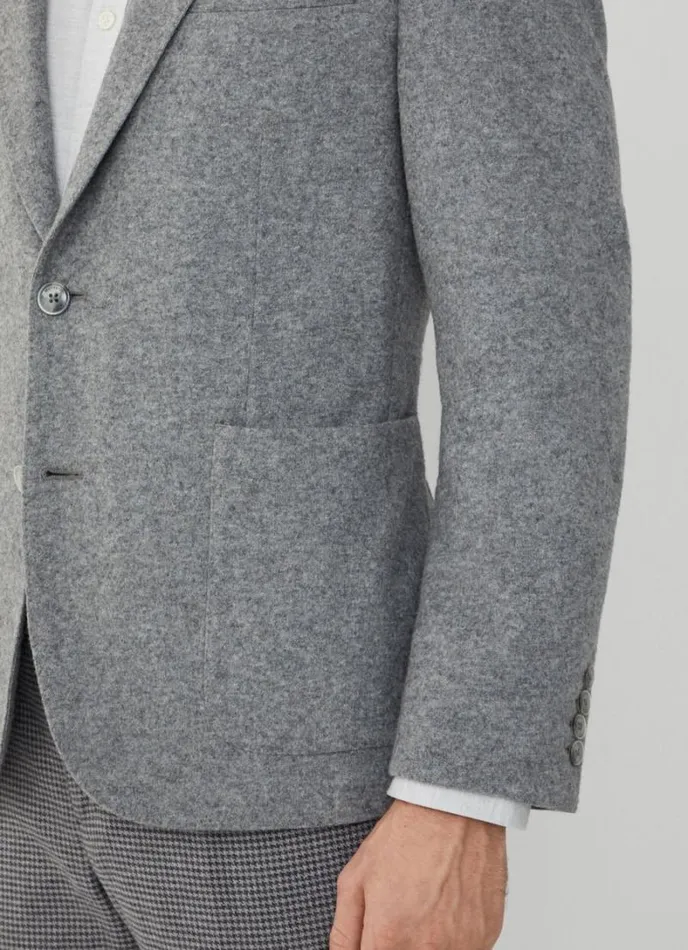 Men Woven Knit Blazer Grey Hackett London Blazers