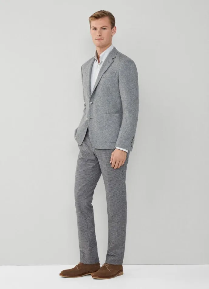 Men Woven Knit Blazer Grey Hackett London Blazers