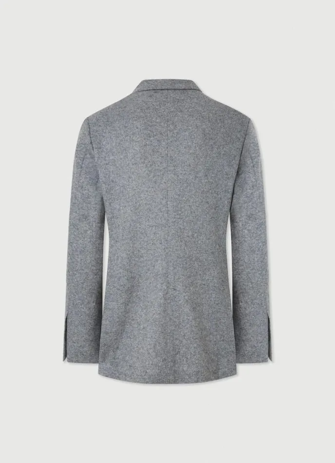 Men Woven Knit Blazer Grey Hackett London Blazers