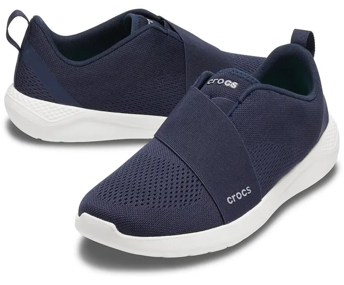Mens LiteRide Modform SlipOn Navy White Crocs Sneakers