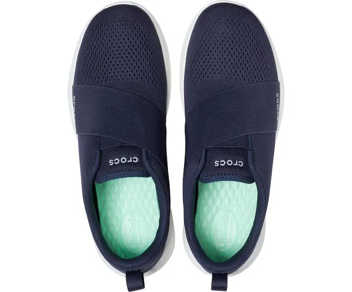 Mens LiteRide Modform SlipOn Navy White Crocs Sneakers
