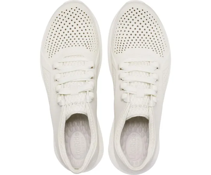 Mens LiteRide Pacer Almost White Crocs Sneakers