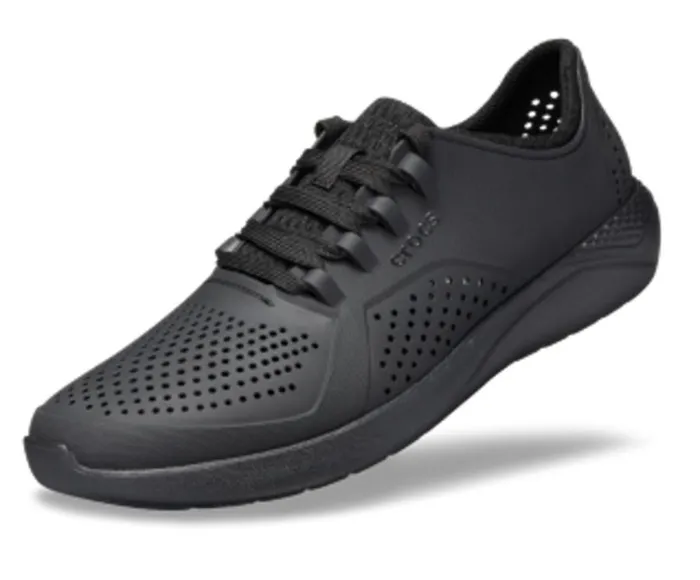 Mens LiteRide Pacer Black Black Crocs Sneakers