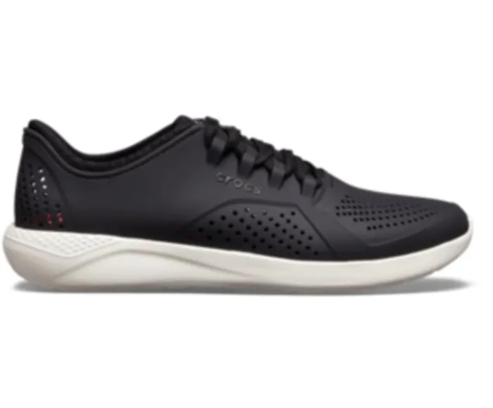 Mens LiteRide Pacer Black White Crocs Sneakers