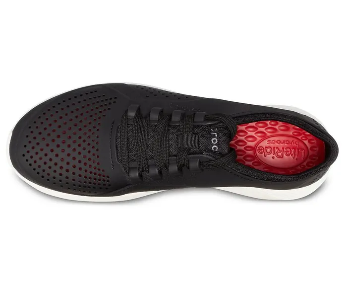 Mens LiteRide Pacer Black White Crocs Sneakers