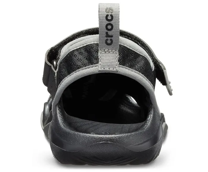 Mens Swiftwater Mesh Deck Sandal Black Crocs Sandals