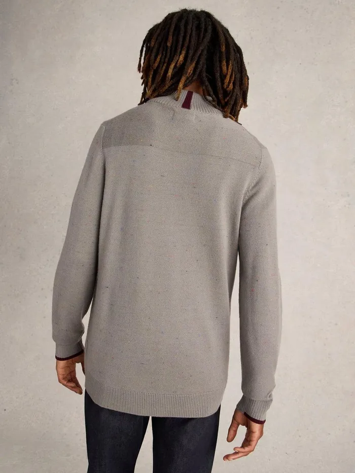 Merino Wool Funnel Neck Nep Natural Multi Men White Stuff Knitwear Merino Wool Funnel Neck Nep Natural Multi Men White Stuff Knitwear