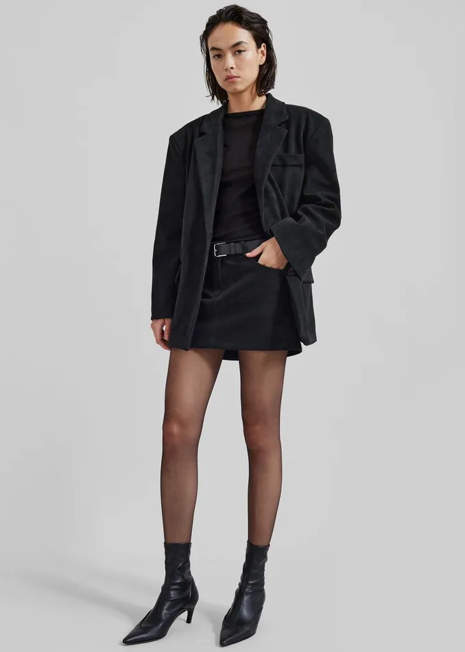 Mesa Sheer Long Sleeve Tee 8211 Black Women The Frankie Shop Clothing