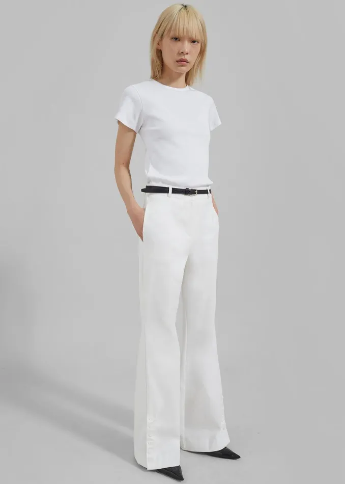 Michelle Flare Pants 8211 Ivory Women The Frankie Shop Clothing