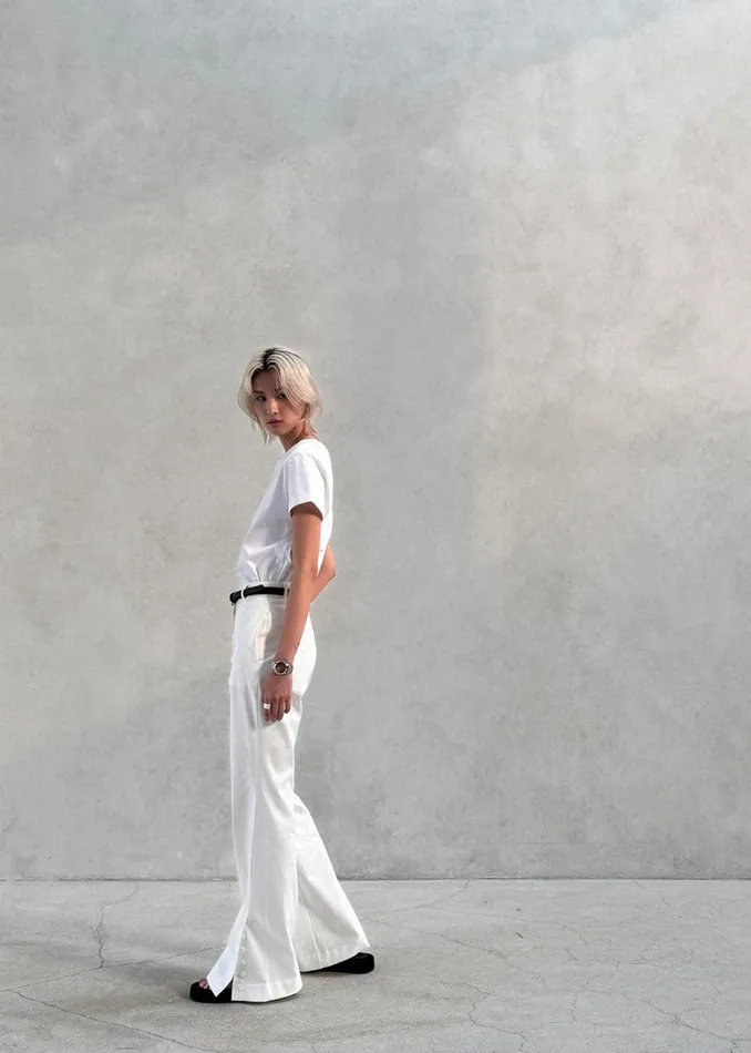 Michelle Flare Pants 8211 Ivory Women The Frankie Shop Clothing