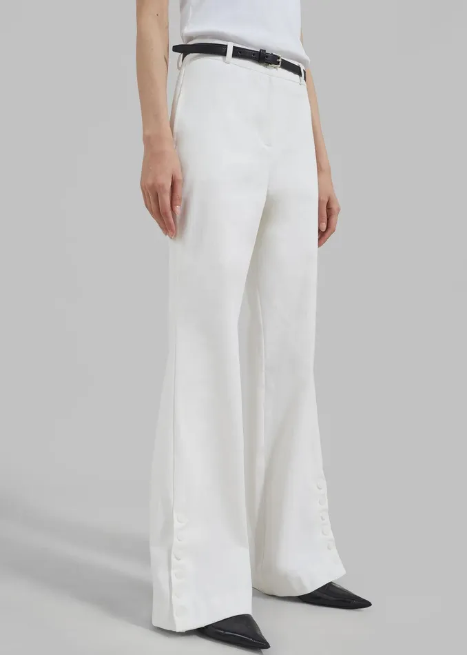 Michelle Flare Pants 8211 Ivory Women The Frankie Shop Clothing