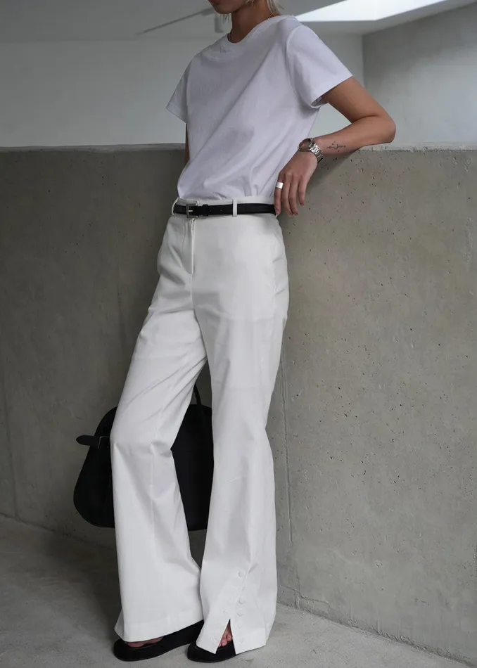 Michelle Flare Pants 8211 Ivory Women The Frankie Shop Clothing